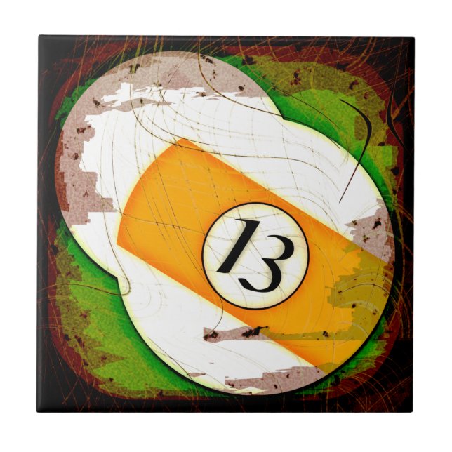 BILJARDBOLL NUMRERAR 13 KAKELPLATTA (Framsidan)