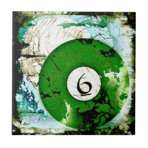 BILJARDBOLL NUMRERAR 6 KAKELPLATTA