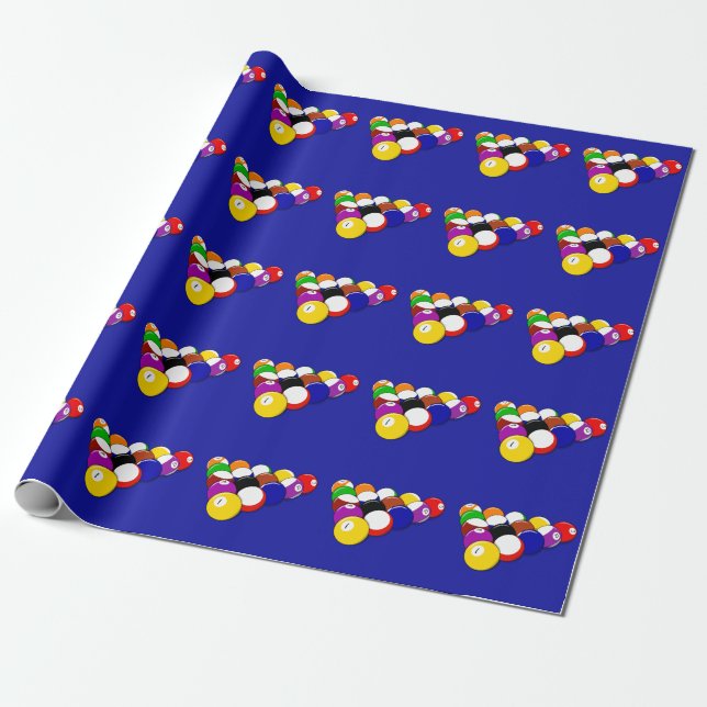 Biljardbollar Presentpapper (Utrullad)