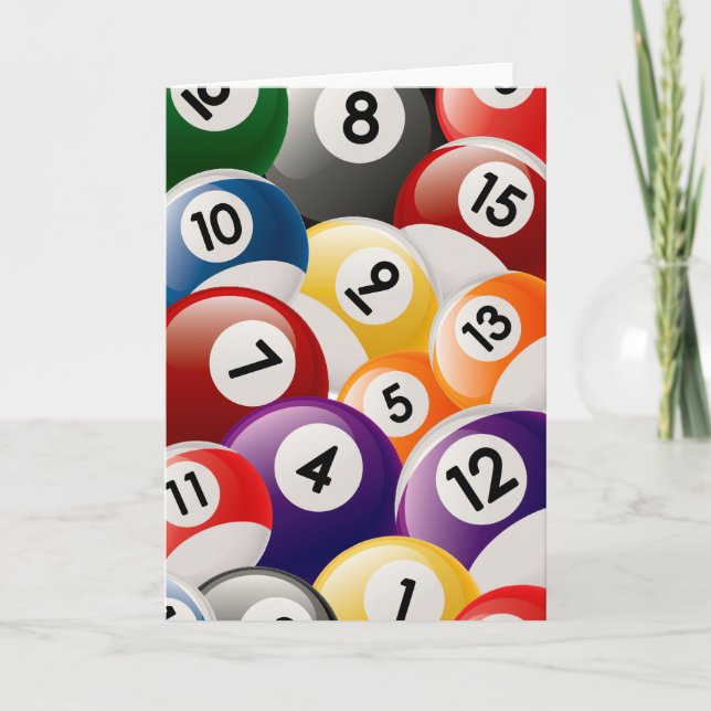 BILJARDBOLLCOLLAGE KORT (Framsida)