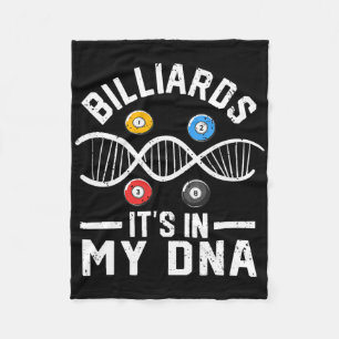Biljarder i min Dna Funny Bassäng Billiard Player Fleecefilt