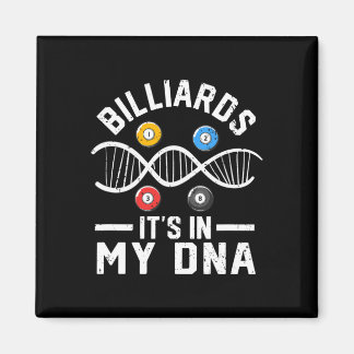 Biljarder i min Dna Funny Bassäng Billiard Player Magnet