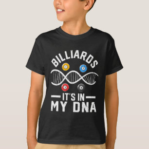 Biljarder i min Dna Funny Bassäng Billiard Player T Shirt