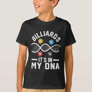 Biljarder i min Dna Funny Bassäng Billiard Player T Shirt