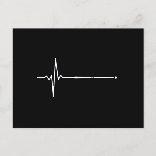 Biljardkö Heartbeat Vykort (Framsida)