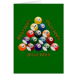 BILJARDKUGGE HÄLSNINGSKORT