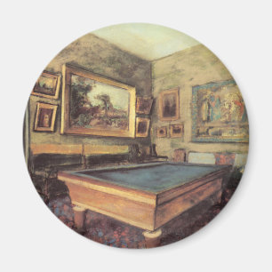 Biljardrummet på Menil Hubert av Edgar Degas Magnet