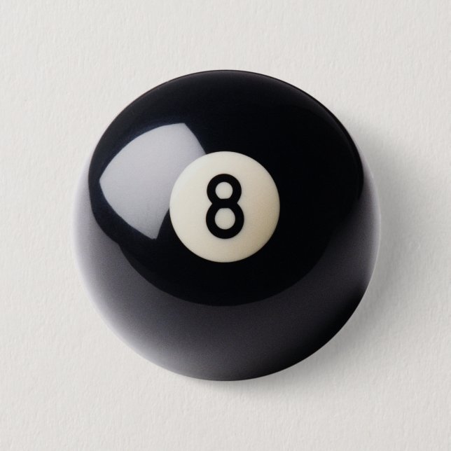 Biljardsnookeren 8-Ball knäppas Knapp (Framsida)