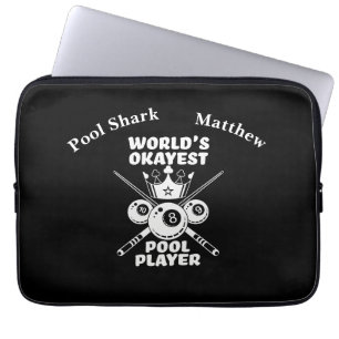 Biljardspel i Okayest Bassäng Player Laptop Fodral