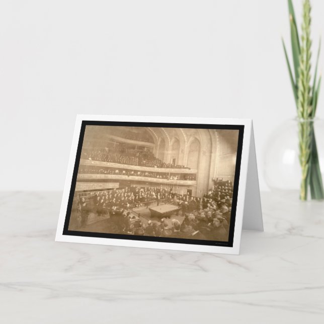 Biljardturneringfoto 1908 kort (Framsida)