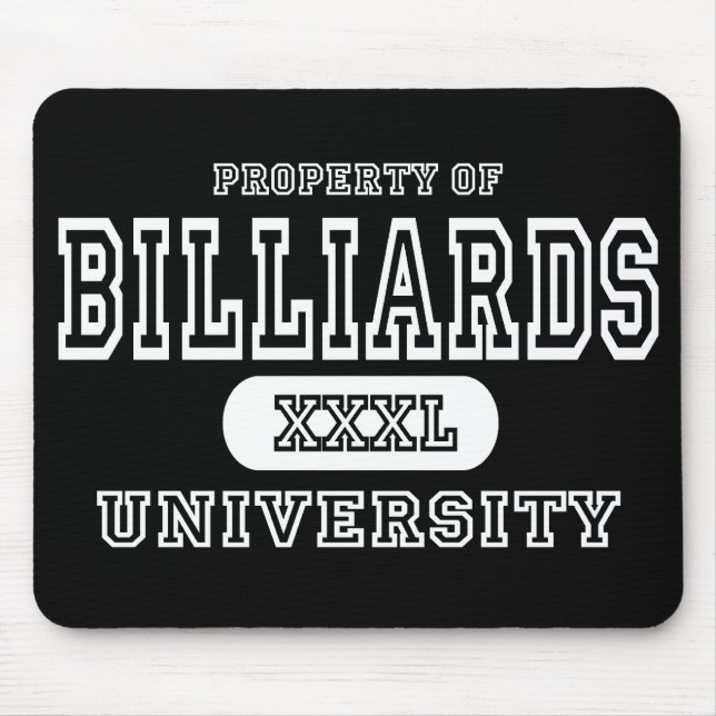 Biljarduniversitetenmörk Musmatta (Framsidan)