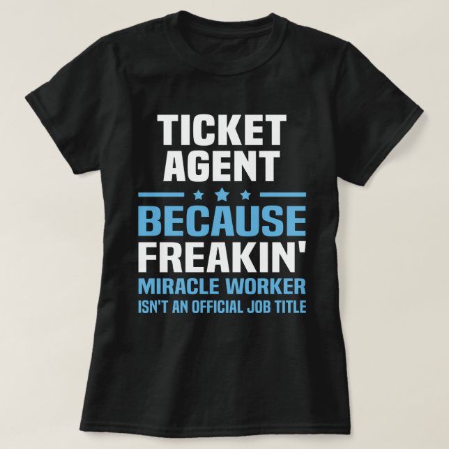 Biljett Agent T Shirt (Design framsida)