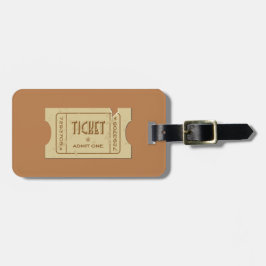 Biljett Bagagetag med läderband Bagagebricka