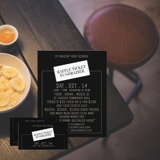 Biljett Design, Fundraiser-händelsen i Raffle Bilj (Skapare uppladdad)