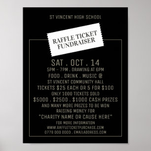Biljett Design, Fundraiser-händelsen i Raffle Bilj Poster