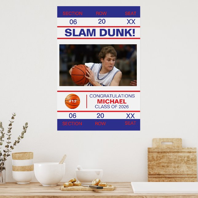 Biljett för basketspelare, examen poster (Kök)