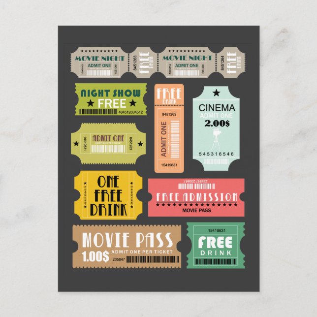 Biljett för filåtkomst vykort (Framsida)