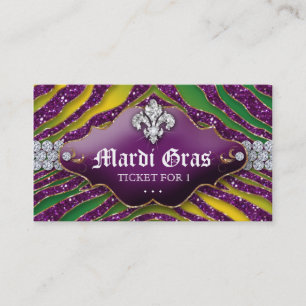 Biljett för smyckensebraFleur de lis Mardi Gras