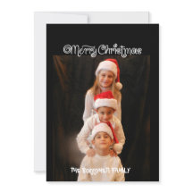 Biljett God jul One Photo Julafton Card