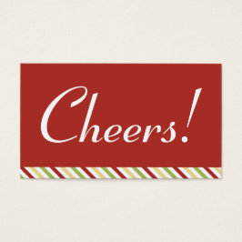 Biljett, marinröd julfest visitkort