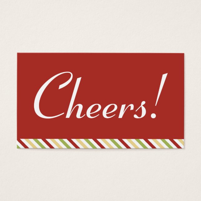 Biljett, marinröd julfest visitkort (Framsidan)