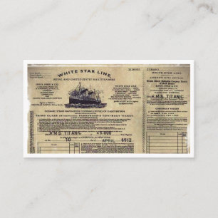 Biljett RMS Titanic 1912