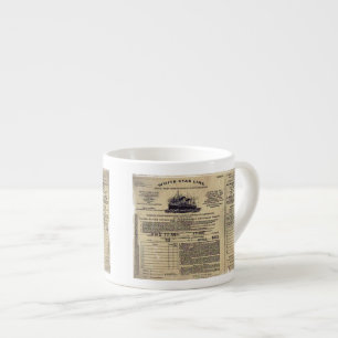 Biljett RMS Titanic 1912 Espressomugg
