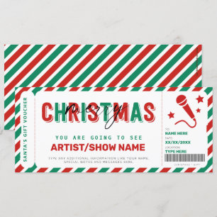 Biljett Template Voucher för julkonsert