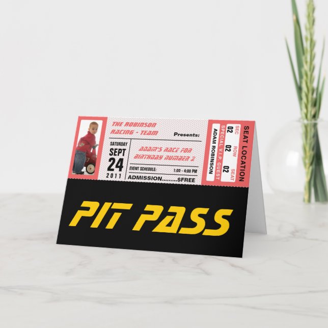 Biljett till evenemang kort (Framsida)