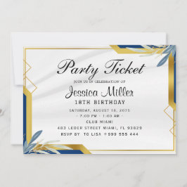 Biljett till festinladan inbjudningar