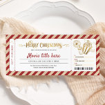Biljett Voucher i julfilmen Nattgåva Inbjudningar<br><div class="desc">Jul Movie Night Gift Biljett Vouchers inbjudan</div>
