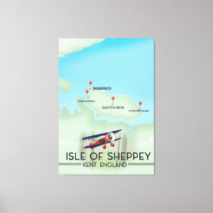 Biljettaffisch för Sheppey Kent England Canvastryck