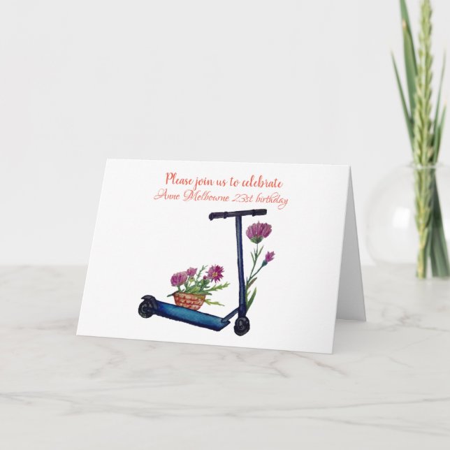 Biljettårskonst för födelsedagsinbjudan inbjudan (Framsida)