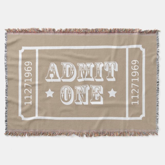 Biljetten för cirkusTheatrefilmen medger en Mysfilt (Framsidan)