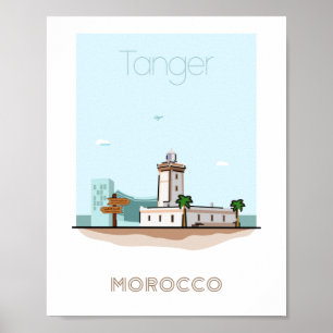 Biljetten Tanger - reseaffisch för Morocco Poster