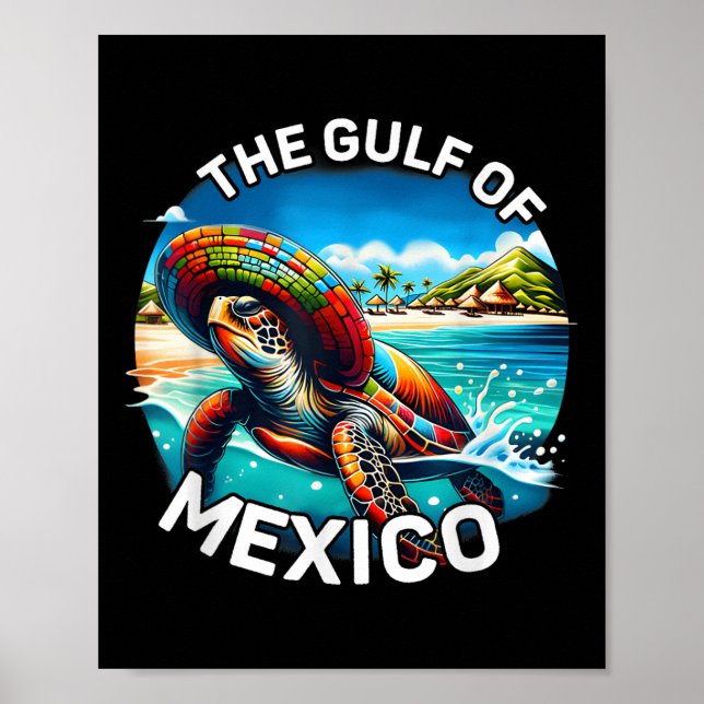 Biljettsköldpadda Bukt i Mexiko glöm aldrig Poster (Framsidan)