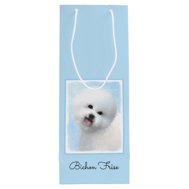 Biljon Frise Painting - Cute Original Hund Art (Baksidan)