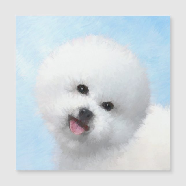 Biljon Frise Painting - Cute Original Hund Art (Framsida)