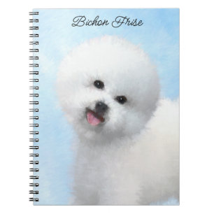 Biljon Frise Painting - Cute Original Hund Art Anteckningsbok