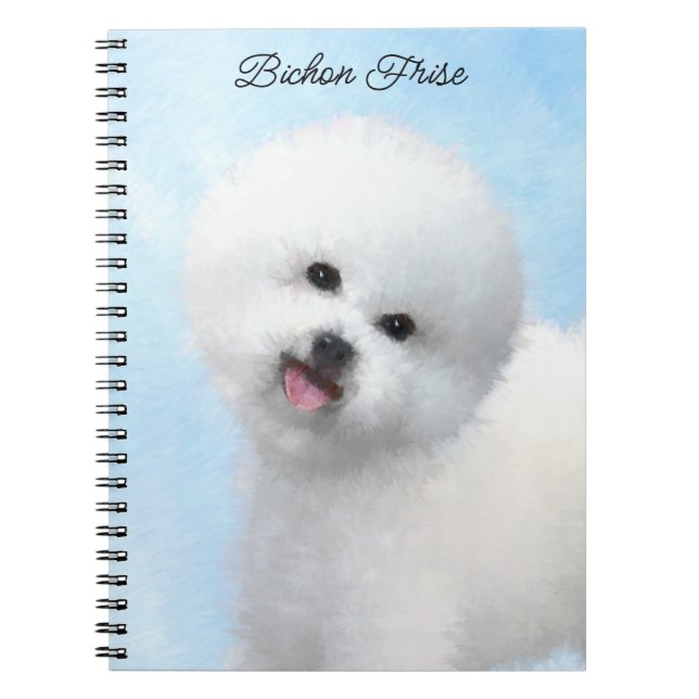 Biljon Frise Painting - Cute Original Hund Art Anteckningsbok (Framsidan)