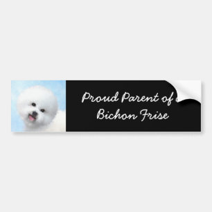 Biljon Frise Painting - Cute Original Hund Art Bildekal
