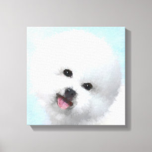 Biljon Frise Painting - Cute Original Hund Art Canvastryck