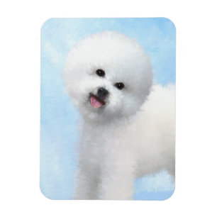 Biljon Frise Painting - Cute Original Hund Art Magnet