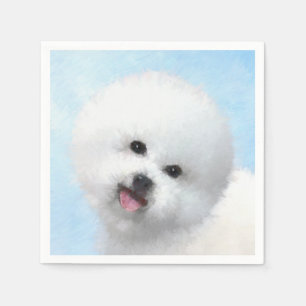 Biljon Frise Painting - Cute Original Hund Art Pappersservett