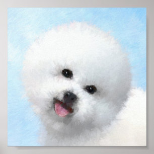 Biljon Frise Painting - Cute Original Hund Art Poster