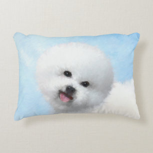 Biljon Frise Painting - Cute Original Hund Art Prydnadskudde