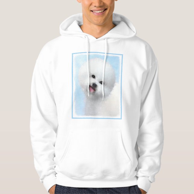 Biljon Frise Painting - Cute Original Hund Art Sweatshirt (Framsida)