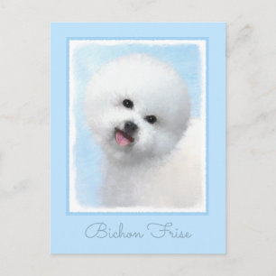 Biljon Frise Painting - Cute Original Hund Art Vykort