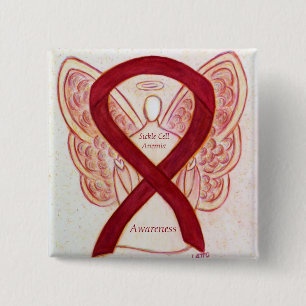 Bilklanemanemi Angel Awareness Ribbon Pin Knapp