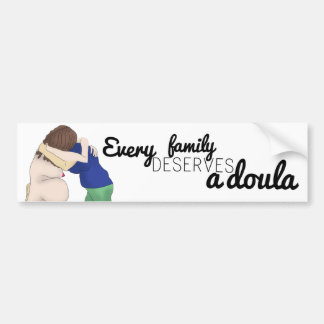 Bilklistermärke - varje familj förtjänar en doula bildekal